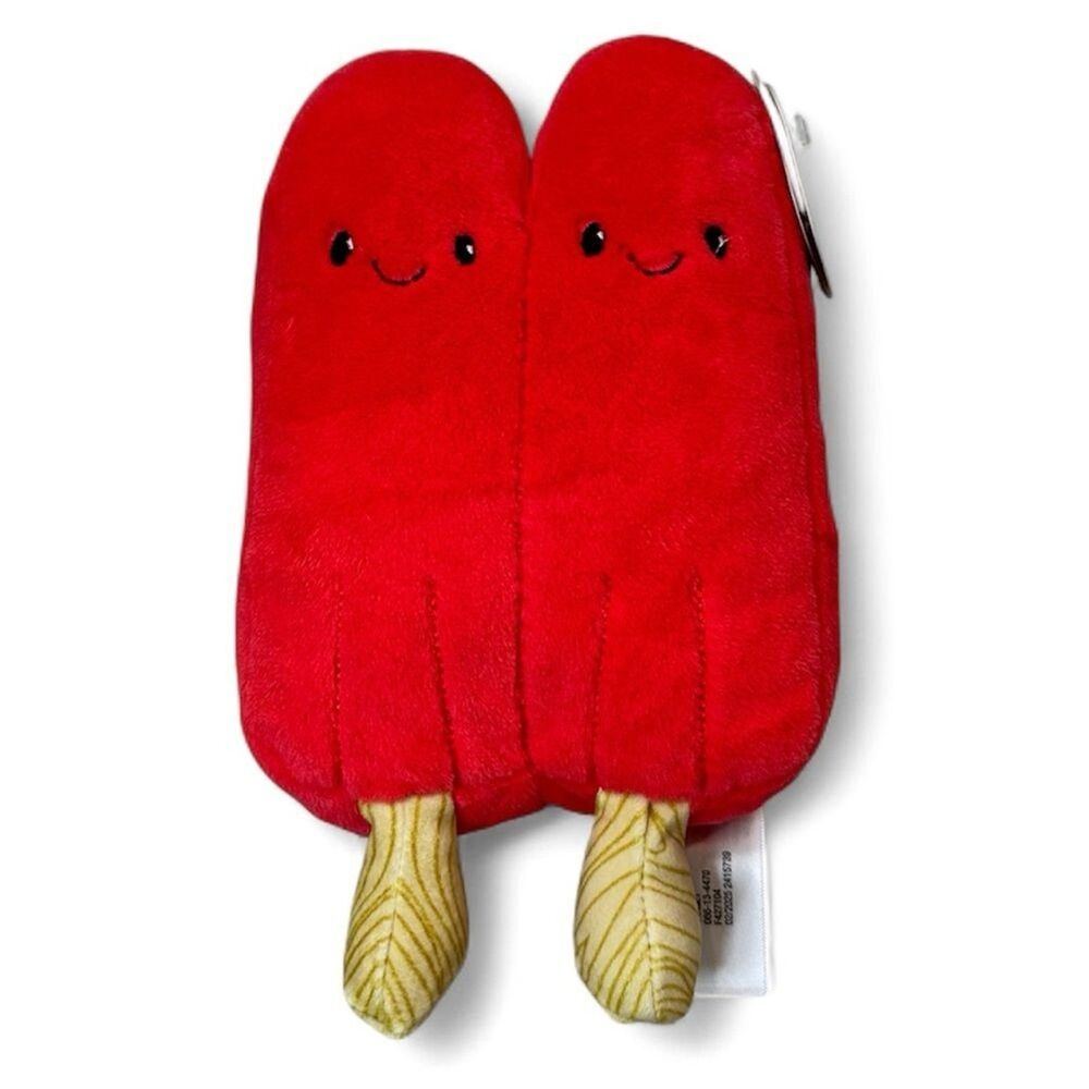 Kids Double Popsicle Treat Toy NWT Red Ages 1+ Soft Plush Summer Gift